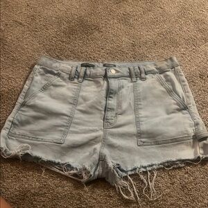Wild Fable Blue Jean Shorts with Distressed Hem and Casual Style
